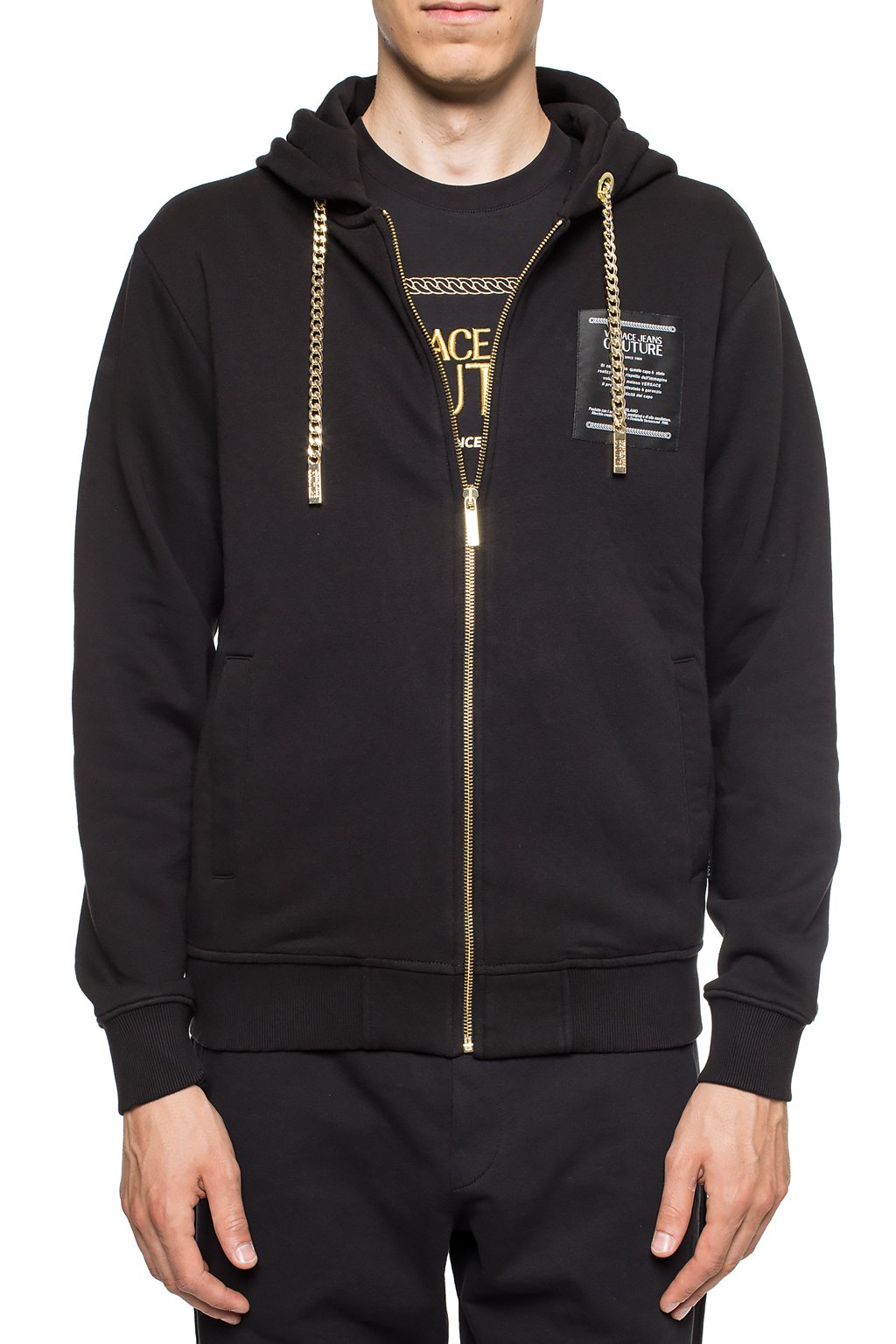 versace chain hoodie