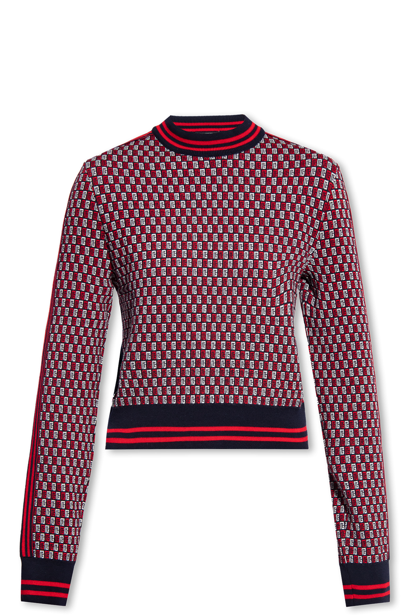 Red Sweater with monogram Balmain - Vitkac Canada