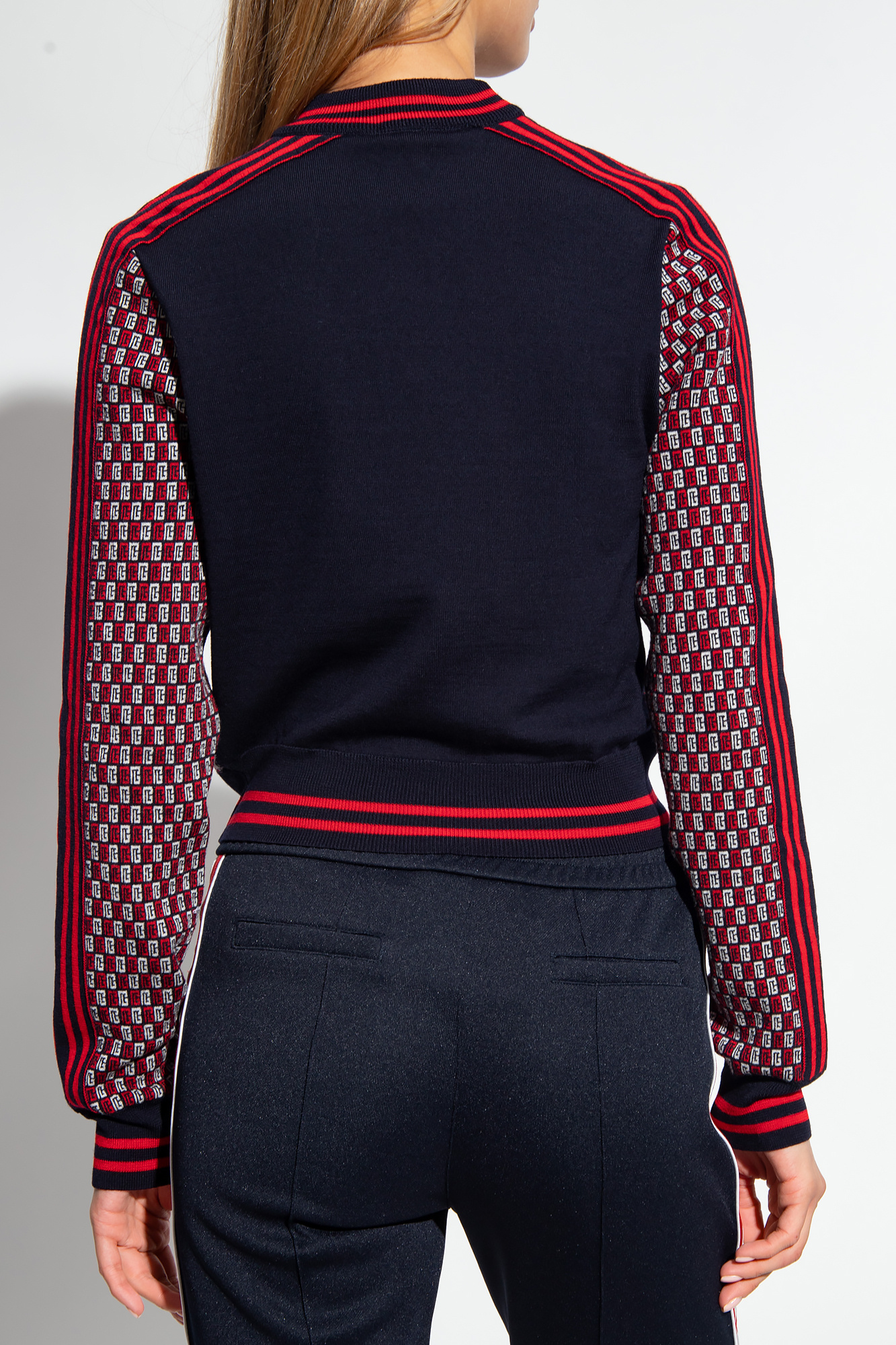 Red Sweater with monogram Balmain - Vitkac Canada