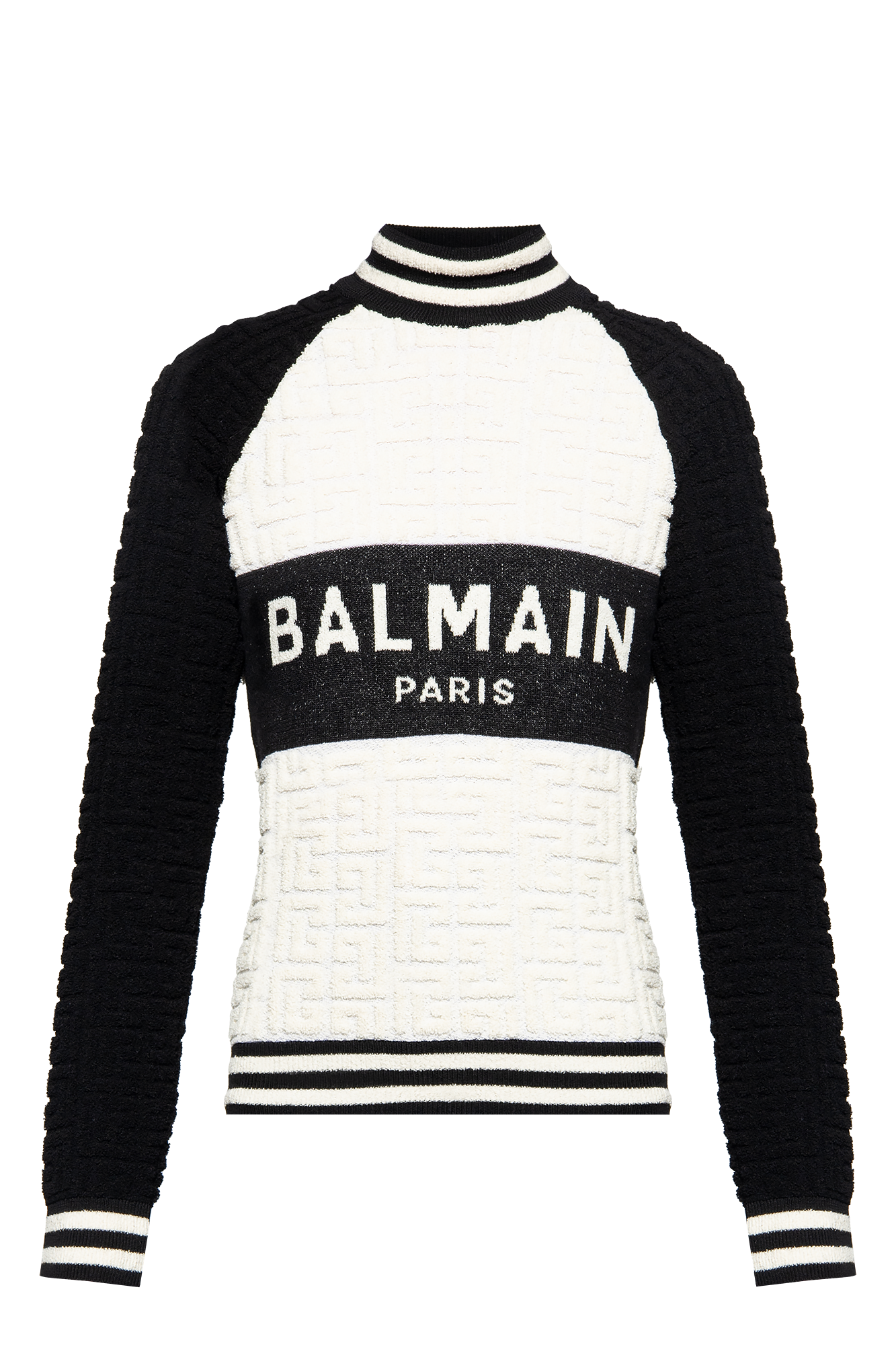 Balmain Gac Blanc Argent SS Metallic Awards balmain T-shirt bez przycisku