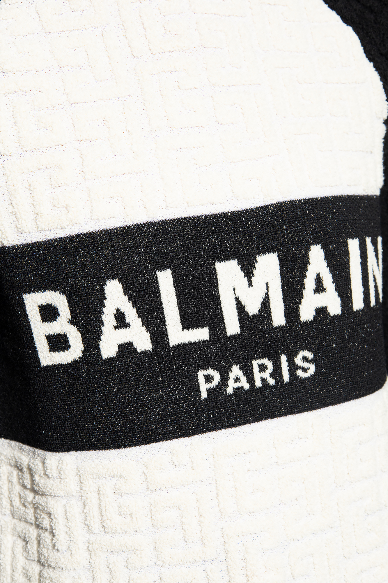 Balmain Gac Blanc Argent SS Metallic Awards balmain T-shirt bez przycisku