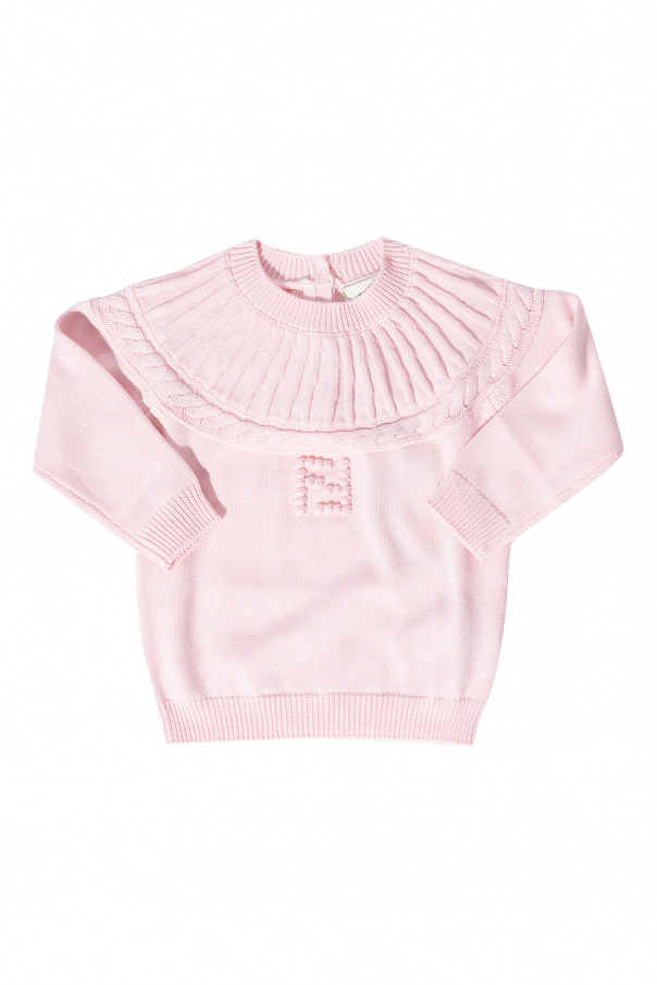 Fendi Kids Knitted sweater with logo