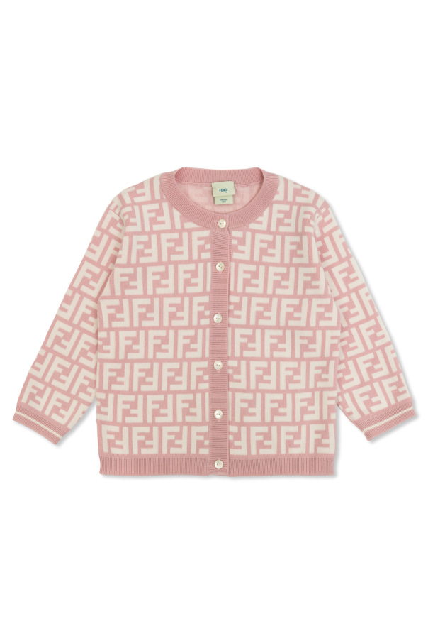 Fendi Kids Kardigan z monogramem