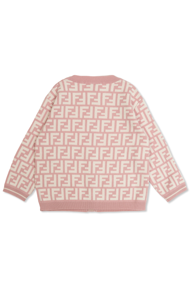 Fendi Kids Kardigan z monogramem