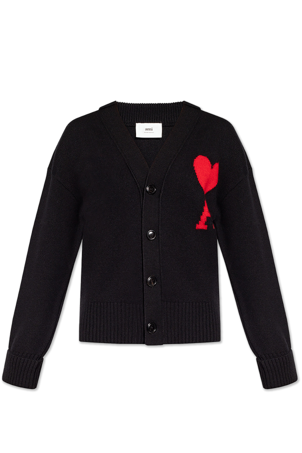 Ami Alexandre Mattiussi Wool cardigan with logo