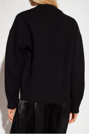head-worn childrens sweatshirt from Karl Lagerfeld x Smiley collection Wool cardigan with logo
