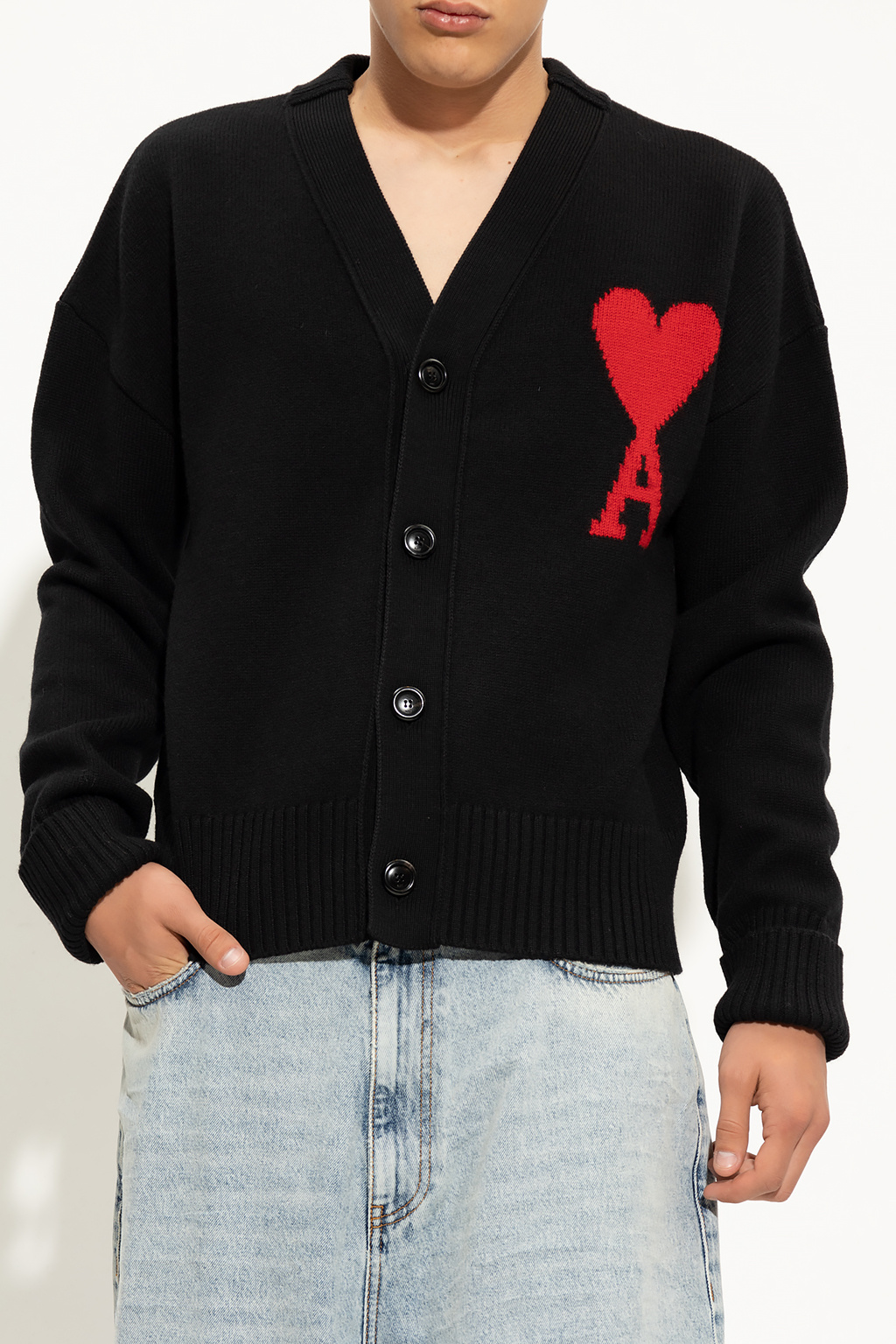 Ami Alexandre Mattiussi Cardigan with logo