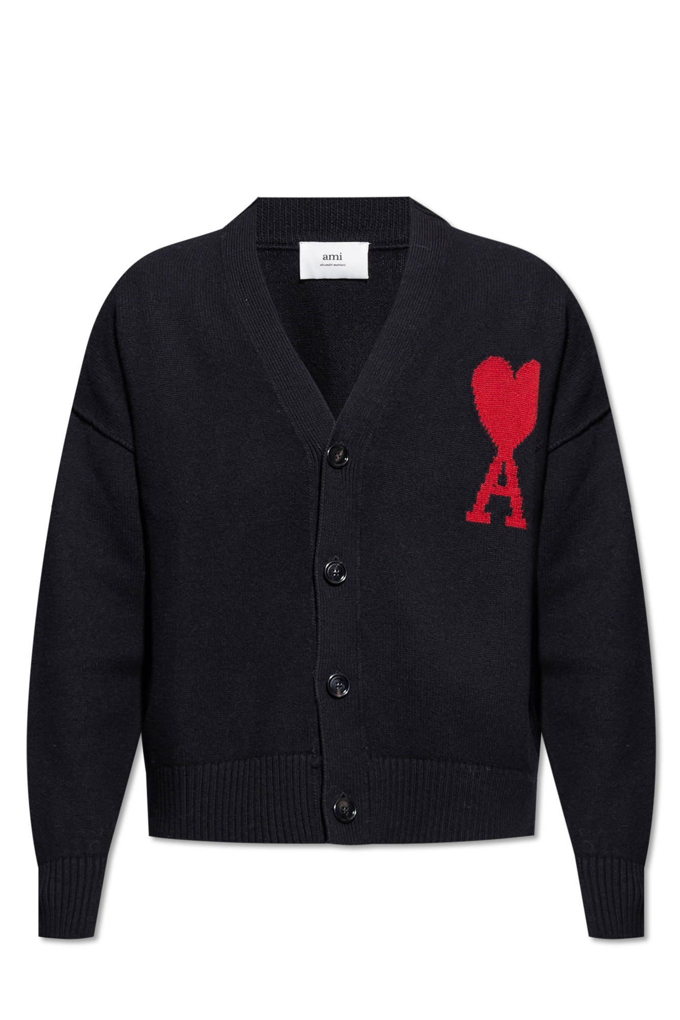 Ami Alexandre Mattiussi Cardigan with logo