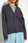 Ami Alexandre Mattiussi GREY Cardigan with logo