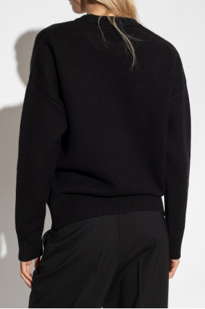 Ami Alexandre Mattiussi Favourites Black Regular Fit Stag T-Shirt Inactive