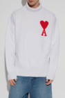 Ami Alexandre Mattiussi cream Turtleneck sweater with logo