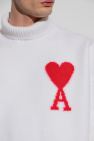 Ami Alexandre Mattiussi cream Turtleneck sweater with logo