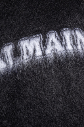 balmain Czarny Sweater with logo