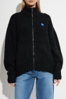Ader Error BLACK Cardigan with Stand Collar