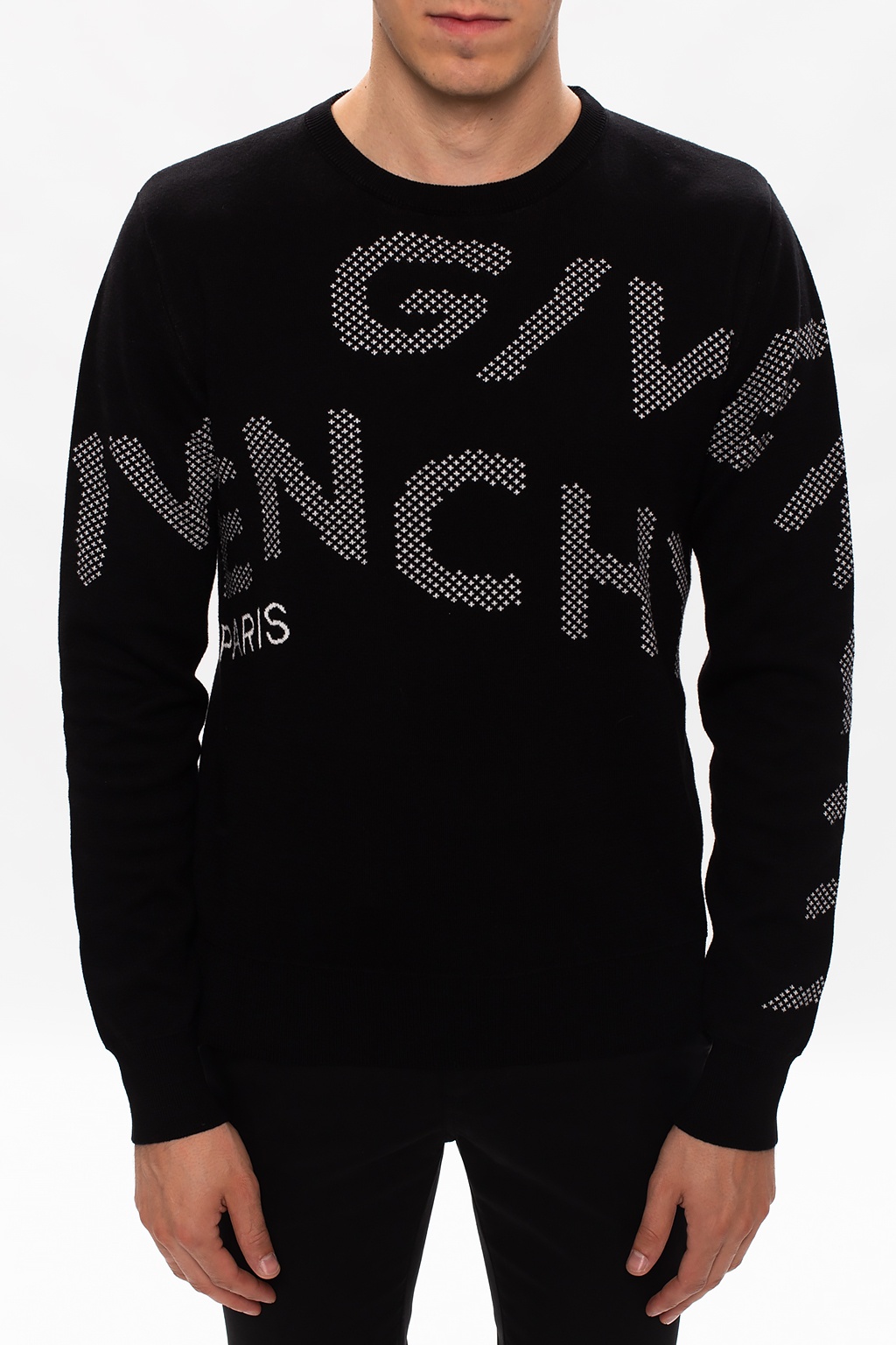 givenchy knit bar logo sweater
