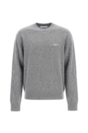 Wool sweater with logo