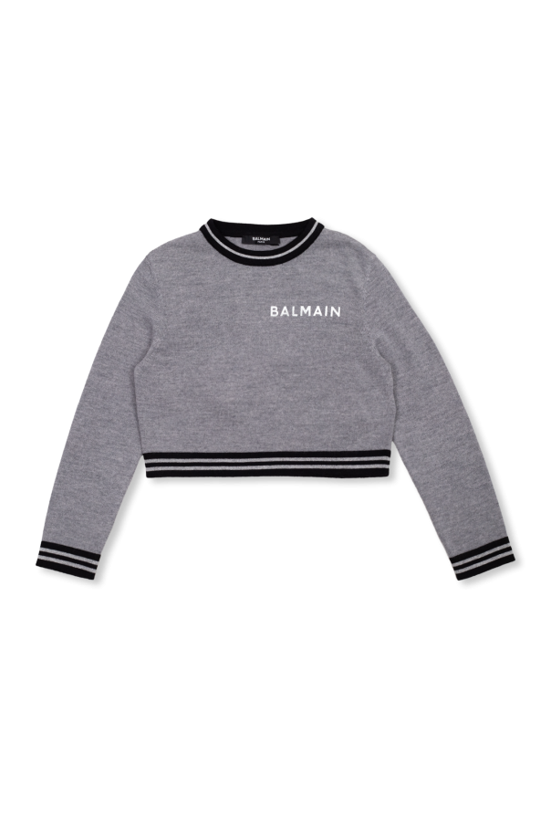 Sweater with logo od Balmain Kids