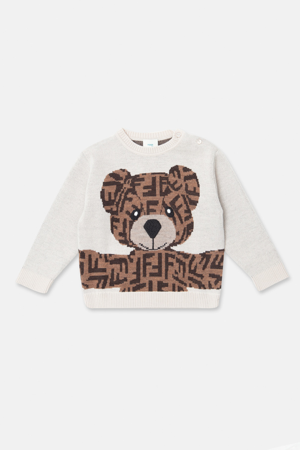 Sweater with teddy bear od Fendi Kids