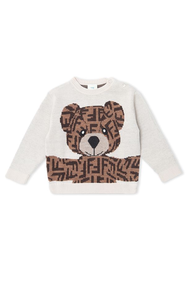 Fendi Kids Sweater with teddy bear
