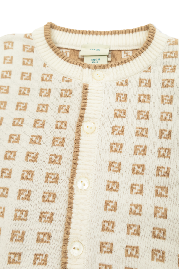 Fendi Kids Cárdigan con logo