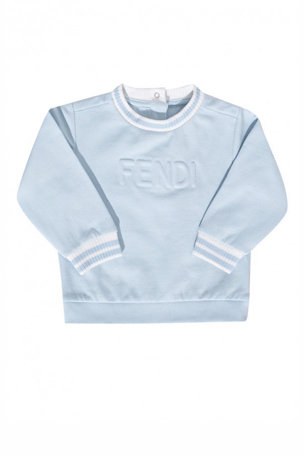 Fendi Kids Fendi logo patch polo shirt