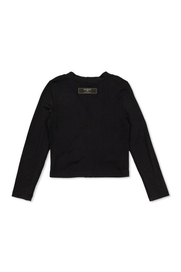 Balmain Kids Cardigan with monogram