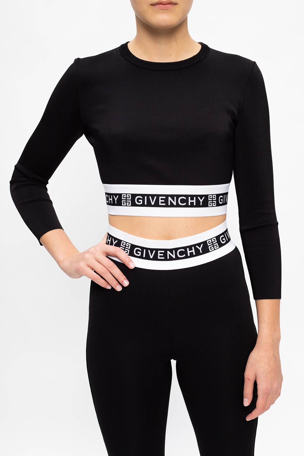Cropped sweater with logo Givenchy 