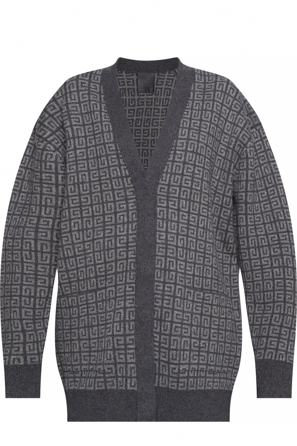 givenchy blue Cashmere cardigan with monogram