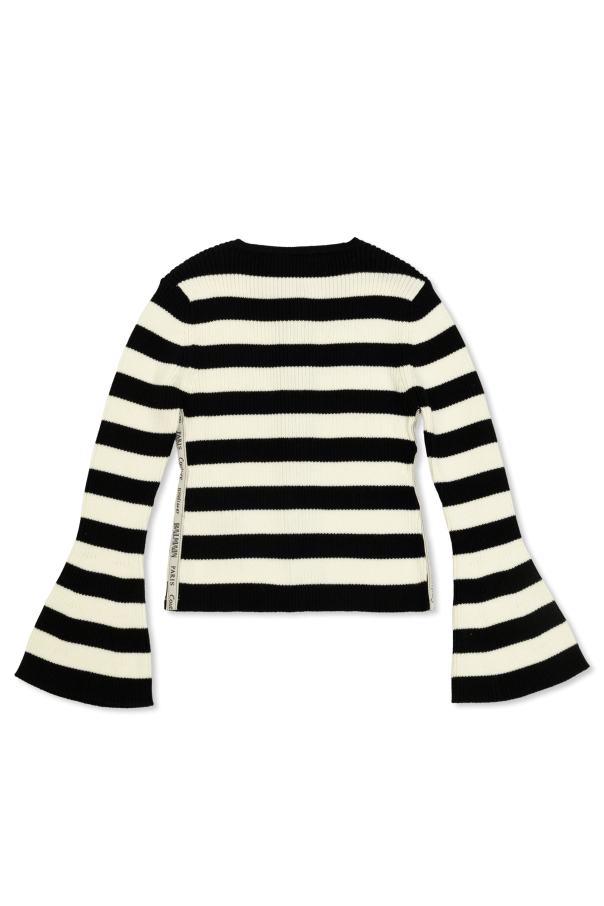 Balmain Kids Cardigan with striped pattern