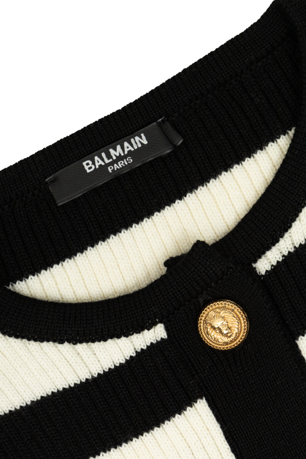 Balmain Kids Cardigan with striped pattern