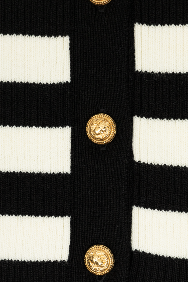 Balmain Kids Cardigan with striped pattern