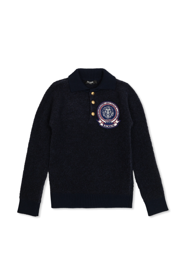 Sweater with patch, zdjęcie 1 Sweater with patch od Balmain Kids