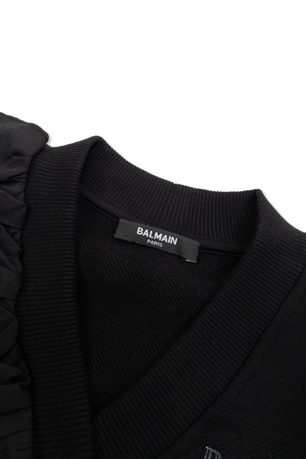 Balmain Kids Cárdigan con volante