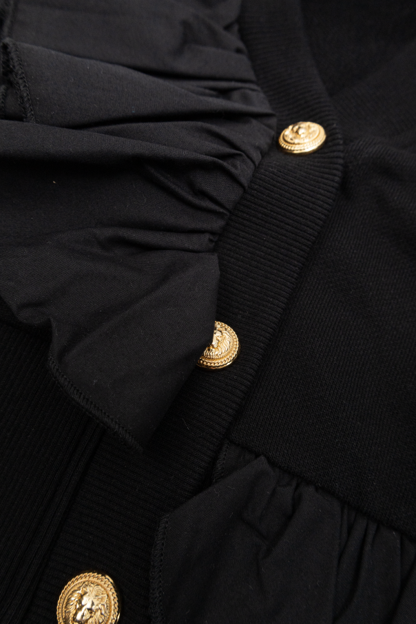 Balmain Kids Cárdigan con volante