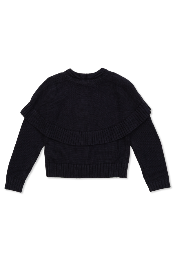 Chloé Kids Cárdigan con apliqué en forma de logotipo