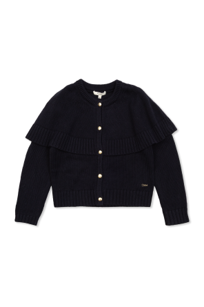 Kardigan z aplikacją w kształcie logo