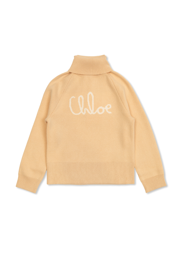 Turtleneck with logo od Chloé Kids