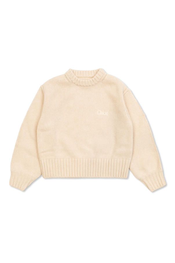 Sweater with embroidered logo od Chloé Kids