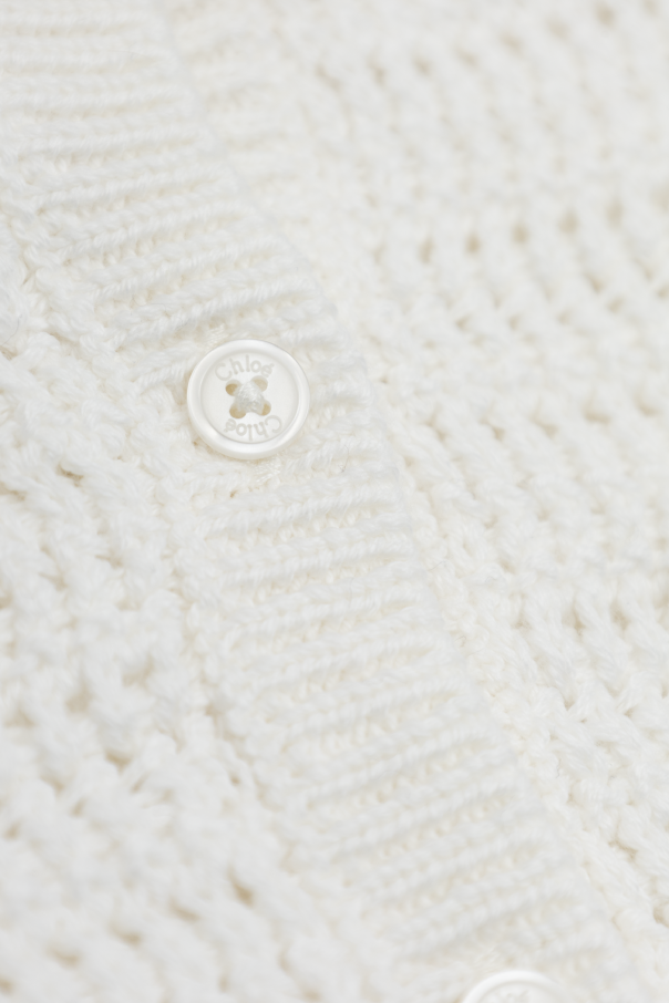 Chloé Kids Cárdigan con cuello