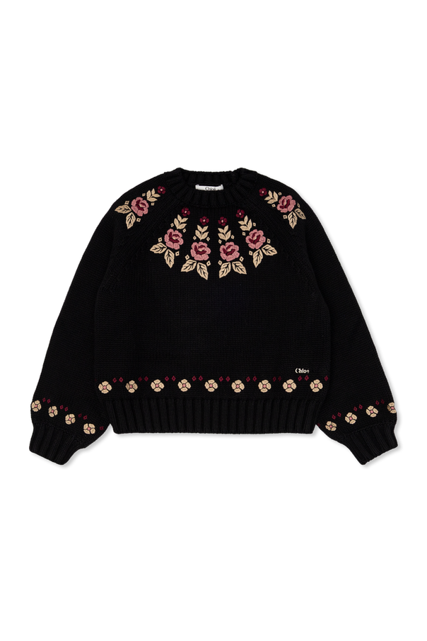 Floral Motif Sweater od Chloé Kids