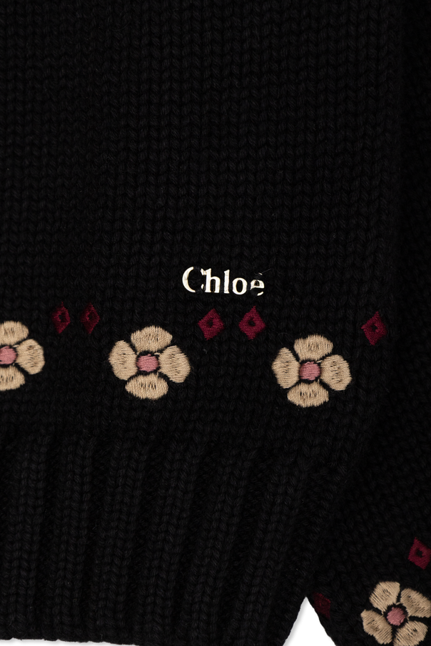 Chloé Kids Floral Motif Sweater