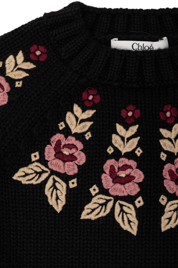 Chloé Kids Floral Motif Sweater