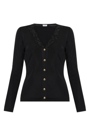 Cardigan with lace trim