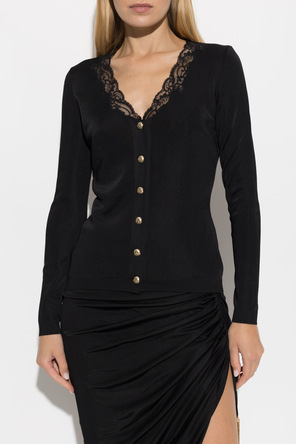 Balmain Cardigã com acabamento em renda