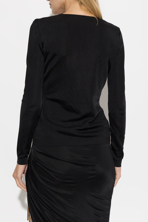 Balmain Cardigã com acabamento em renda