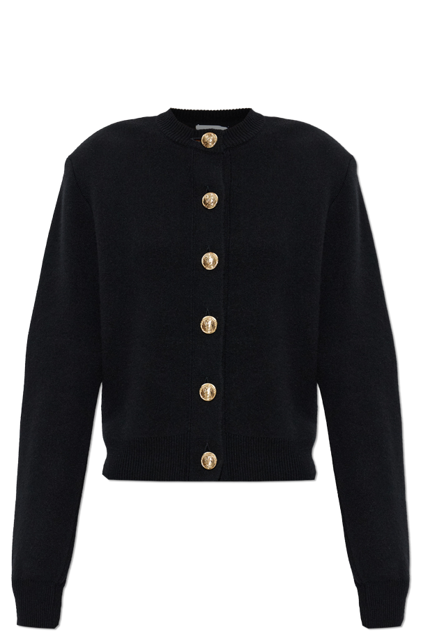 Balmain Wool cardigan with shoulder pads