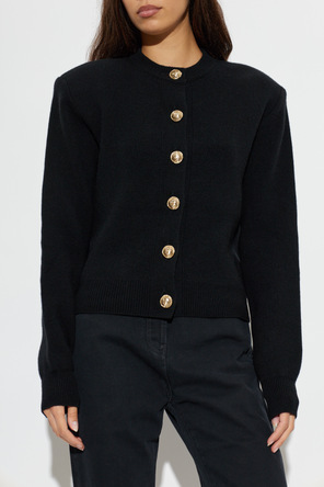 Balmain Wool cardigan with shoulder pads