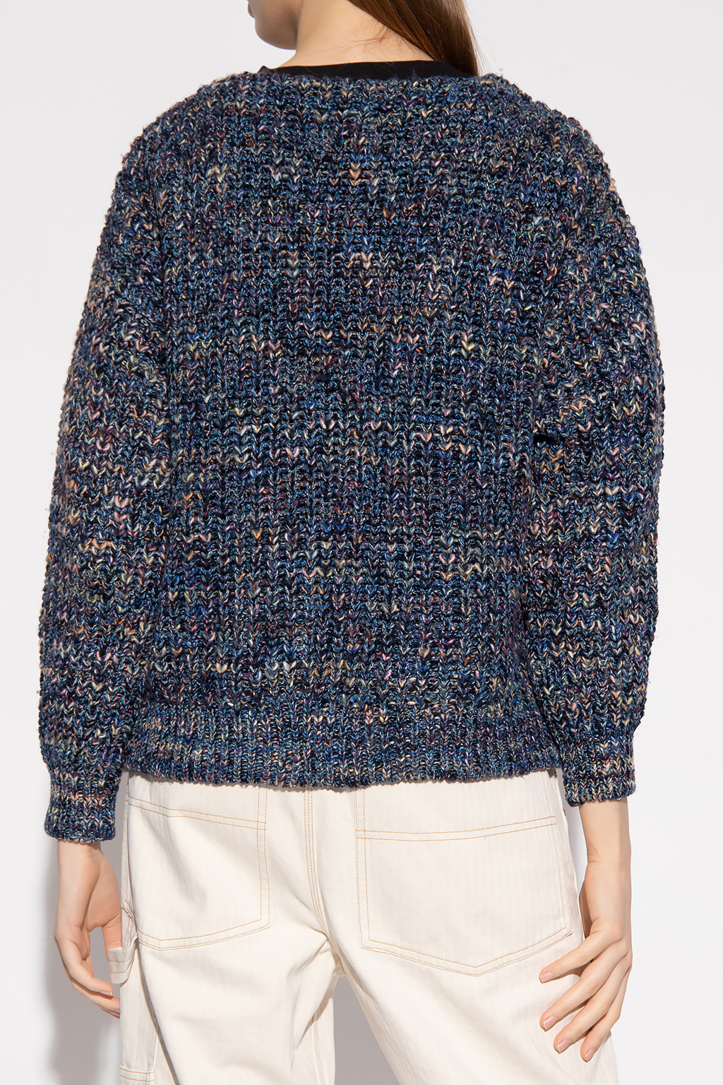 Fashion Sweaters Knitted Sweaters Laurèl Laur\u00e8l Knitted Sweater blue-black mixed pattern glittery 