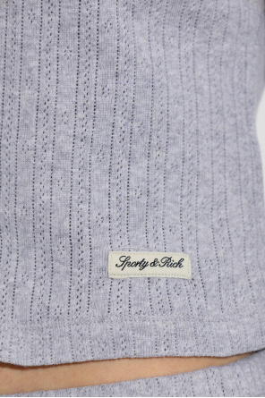 Sporty & Rich Cotton cardigan with logo