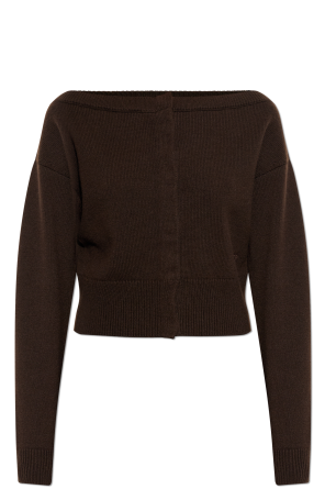 Cardigã de caxemira com logótipo bordado